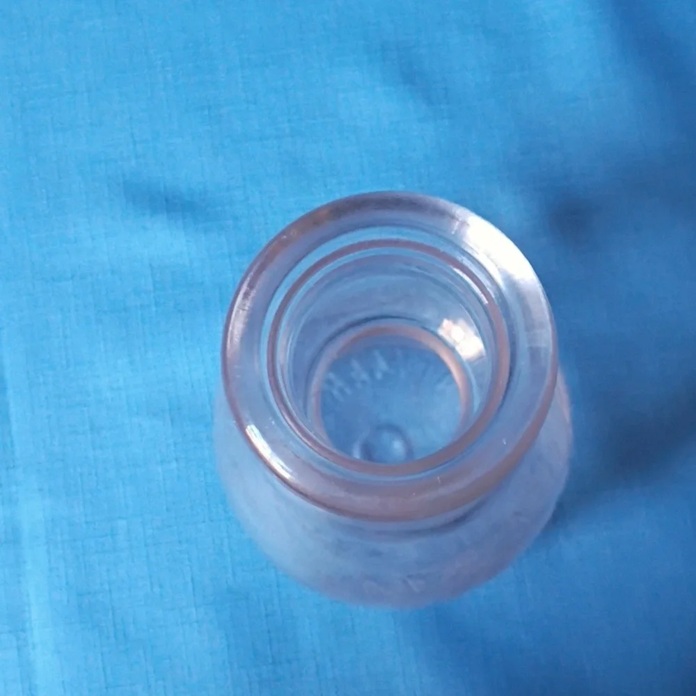 Clear Glass Bottle Vase - Vintage Style Milk Bottle.